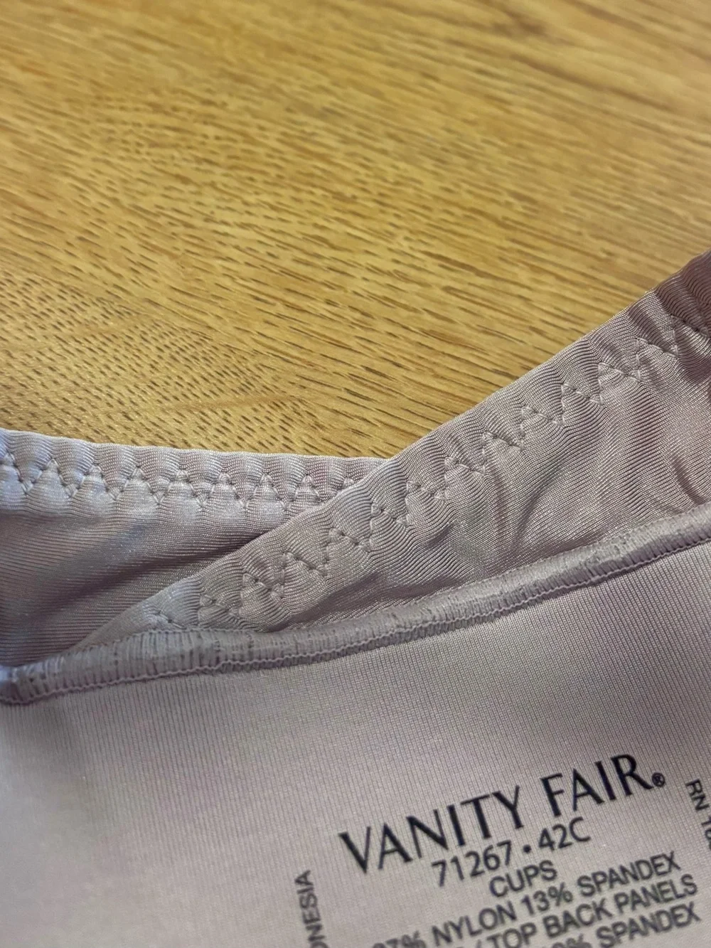 Vanity Fair Beauty Back Full Figure Pink Wireless Smoother Bra 42 C